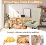 SearchI Dining Room Chair Covers Set of 4, Stretch Printed Floral Parsons Chair Slipcovers Removable Washable Kitchen Chair Protector Cover for Dining Room, Hotel, Ceremony (Beige Textured Grid) - Image 8