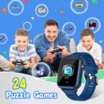 Smart Watch for Kids with 24 Puzzle Games HD Touch Screen Camera Video Music Player Pedometer Alarm Clock Flashlight 12/24 hr Kids Watches Gift for 4-12 Year Old Boys Girls Toys for Kid - Image 4
