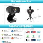 Webcam HD 1080p ,Live Streaming HD Camera with Stereo Microphone, PC Desktop or Laptop USB Webcam with 110 Degree View Angle, for Switch 2,Video Calling, Recording, Conferencing, Streaming, Gaming - Image 4