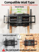 USX Mount Full Motion TV Wall Mount for 42-85 inch, TV Mount Swivel and Tilt,Wall Mount Bracket with Dual Articulating Arms Up to 132lbs, VESA 600x400mm, Max 16" Wood Studs, UL Listed XML019 - Image 3