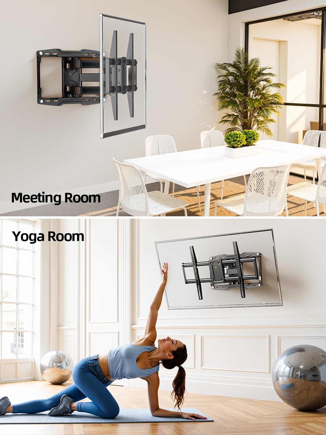 USX Mount Full Motion TV Wall Mount for 42-85 inch, TV Mount Swivel and Tilt,Wall Mount Bracket with Dual Articulating Arms Up to 132lbs, VESA 600x400mm, Max 16" Wood Studs, UL Listed XML019 - Image 10