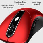 memzuoix Wired Mouse, USB Computer Mouse 1400 DPI Mobile Optical Mouse Ergonomic Design Computer Mice with 5FT Cord for Laptop, PC, Desktop, MacBook, 5 Buttons (Pomegranate Red) - Image 4