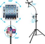 Tripod Stand for Ipad,Gooseneck 65-inch Floor Stand for Tablet,Floor Stand for iPad Tripod with 360° Rotating Mount for Mini, Air, Pro and All 4.7-11.9 Inch Tablet and Phone - Image 5