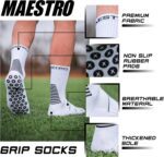 Maestro Soccer Grip Socks for Men and Women with Non-Slip Pads - Anti-Slip Socks Ideal for Football, Basketball, Sports - Image 3