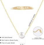 Pearl Necklaces for Women,14K Real Gold Plated Dainty Cute Pearl Necklace for Women Handmade Pearl Chain Necklace Everyday Jewelry Gift - Image 6