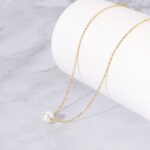 Pearl Necklaces for Women,14K Real Gold Plated Dainty Cute Pearl Necklace for Women Handmade Pearl Chain Necklace Everyday Jewelry Gift - Image 9
