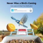 Bird Feeder with Camera, Smart Bird Feeder with Camera 1 Year Trial AI Identify Birds Species with 3W Solar Panel HD Live Video Birds House with Cam 2L Capacity Gift for Men Women - Image 5