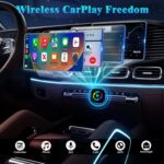 Wireless CarPlay Adapter for iPhone, 2025 Upgraded Wired to Wireless for Apple CarPlay, Mini USB Design Car Play Adapter with Type-C Extension, Plug and Play, Stable Connection & No Latency - Image 3