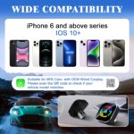 Wireless CarPlay Adapter for iPhone, 2025 Upgraded Wired to Wireless for Apple CarPlay, Mini USB Design Car Play Adapter with Type-C Extension, Plug and Play, Stable Connection & No Latency - Image 7