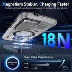 ATUMP Magnetic for Samsung S25 Case | S24 Case with Camera Cover Stand [2 Pack HD Screen Protector], |Compatible with-MagSafe| Military Grade Protective Cover for Galaxy S24 / S25, Gray - Image 3