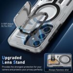 ATUMP Magnetic for Samsung S25 Case | S24 Case with Camera Cover Stand [2 Pack HD Screen Protector], |Compatible with-MagSafe| Military Grade Protective Cover for Galaxy S24 / S25, Gray - Image 6