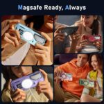 ATUMP Magnetic for Samsung S25 Case | S24 Case with Camera Cover Stand [2 Pack HD Screen Protector], |Compatible with-MagSafe| Military Grade Protective Cover for Galaxy S24 / S25, Gray - Image 9