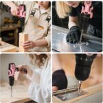 COMOWARE 12V Pink Cordless Drill Home Tool Kit, Pink Drill Set for Women, Lady's Home Repairing Tool Kit Hand Tool Set for DIY Large-Capacity Tool Storage Bag Included - Image 5