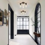 Kitchen Lighting Fixtures Ceiling, Black Semi Flush Mount Ceiling Light, 4 Light Kitchen Light Fixtures Cieling Lights with Clear Glass Shade for Bedroom Foyer Farmhouse Hallway - Image 6