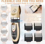 Rechargeable Cordless Dogs Cats Horse Grooming Clippers - Professional Pet Hair Clippers with Comb Guides for Dogs Cats Horses and Other House Animals Pet Grooming Kit - Image 6