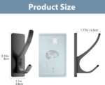 Self Adhesive Towel Hooks: Extra Strong 13LB, Stainless Hook for Hanging Loofah, Towels, Coat, Bath Robe Bathroom Shower, Black, 4 Pack - Image 6