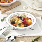 50 Pack Plastic Bowls with Silver Rim, 12 oz Disposable Soup Bowls, Heavy-duty Dessert Salad Bowl for Party, Wedding, Dinner, Christmas, Thanksgiving, and Catering - Image 7