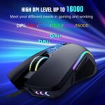 Redragon Gaming Mouse, Wired Gaming Mouse 16,000 DPI Opitacl Sensor, Mouse with Fire Button, Macro Editing Programmable RGB Ergonomic Mouse for Laptap/PC/Mac - Image 4
