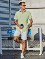 COOFANDY Mens Casual Shirts Short Sleeve Button Down Shirt Wrinkle Free Summer Shirt - Image 5