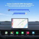 7" Wireless Apple Carplay Screen for Car & Android Auto, Portable Car Stereo with Magnetic Mount, Supports Landscape & Portrait, OTA/GPS/Mirror Link/Voice Control/Bluetooth/AUX/FM/WiFi - Image 6
