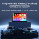 7" Wireless Apple Carplay Screen for Car & Android Auto, Portable Car Stereo with Magnetic Mount, Supports Landscape & Portrait, OTA/GPS/Mirror Link/Voice Control/Bluetooth/AUX/FM/WiFi - Image 9