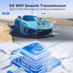 Wireless HDMI Transmitter and 2 Receivers, Dual Display HDMI Wireless Extender Kit Sync to 2 Screens, 5G/328FT/1080P Plug & Play for Simultaneous Audio/Video on TVs/Projectors/Monitors - Image 7