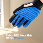 Cat & Dog Grooming Gloves for Shedding - Efficient Deshedding Pet Grooming Gloves 2-in-1 Deshedding Brush & Massage Mitt-Safe for Dogs & Cats (1 Pair Blue) - Image 3