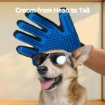 Cat & Dog Grooming Gloves for Shedding - Efficient Deshedding Pet Grooming Gloves 2-in-1 Deshedding Brush & Massage Mitt-Safe for Dogs & Cats (1 Pair Blue) - Image 6