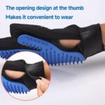 Cat & Dog Grooming Gloves for Shedding - Efficient Deshedding Pet Grooming Gloves 2-in-1 Deshedding Brush & Massage Mitt-Safe for Dogs & Cats (1 Pair Blue) - Image 8