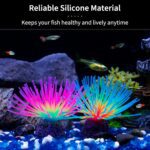 Uniclife Aquarium Imitative Rainbow and Iridescent Blue Sea Urchin Balls Artificial Silicone Ornament Set with Glowing Effect for Fish Tank Landscape Decoration - Image 3