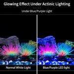 Uniclife Aquarium Imitative Rainbow and Iridescent Blue Sea Urchin Balls Artificial Silicone Ornament Set with Glowing Effect for Fish Tank Landscape Decoration - Image 4