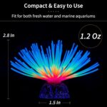 Uniclife Aquarium Imitative Rainbow and Iridescent Blue Sea Urchin Balls Artificial Silicone Ornament Set with Glowing Effect for Fish Tank Landscape Decoration - Image 6