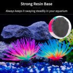 Uniclife Aquarium Imitative Rainbow and Iridescent Blue Sea Urchin Balls Artificial Silicone Ornament Set with Glowing Effect for Fish Tank Landscape Decoration - Image 7