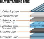 BV Puppy Pads Leak-Proof 100 Count 22"x 22" - Absorbent Pee Pads for Dogs with 6-Layer Design, Rapid Dry Sheet & Built-in Attractant - Dog Pad with Odor Control, Perfect for Puppies & Senior Dogs - Image 5