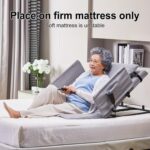 Electric Power Lifting Adjustable Bed Back Rest for Patient Back Lumbar Support, Assist Elderly to Get Out of Bed Easily, Removeable Bedrails with Pocket - Image 9