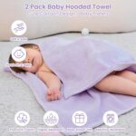 Mooreeke 2 Pack Toddler Towels - 100% Cotton Toddler Hooded Towels - Soft Baby Bath Towel with Hood for Newborn - Comfort Towel for Baby Girls and Boys - Animal Shaped (Puppy & Cat) - Image 4