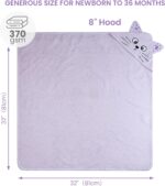 Mooreeke 2 Pack Toddler Towels - 100% Cotton Toddler Hooded Towels - Soft Baby Bath Towel with Hood for Newborn - Comfort Towel for Baby Girls and Boys - Animal Shaped (Puppy & Cat) - Image 9