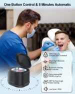 Jewelry Cleaner, 46kHz Professional Portable Ultrasonic Retainer Jewelry Cleaner for Dental Retainer, Mouth Guard, Watch, Ring, Jewelry Cleaner Machine - Household Use, Black - Image 5