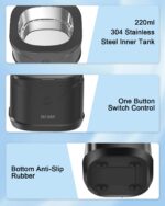 Jewelry Cleaner, 46kHz Professional Portable Ultrasonic Retainer Jewelry Cleaner for Dental Retainer, Mouth Guard, Watch, Ring, Jewelry Cleaner Machine - Household Use, Black - Image 6