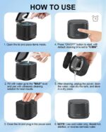 Jewelry Cleaner, 46kHz Professional Portable Ultrasonic Retainer Jewelry Cleaner for Dental Retainer, Mouth Guard, Watch, Ring, Jewelry Cleaner Machine - Household Use, Black - Image 9