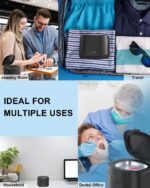 Jewelry Cleaner, 46kHz Professional Portable Ultrasonic Retainer Jewelry Cleaner for Dental Retainer, Mouth Guard, Watch, Ring, Jewelry Cleaner Machine - Household Use, Black - Image 10