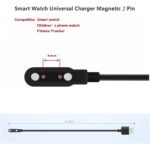 Smart Watch Charger Cable 2 Pin Cord,Replacement Charger for Smart Watch Fitness Tracker, Charger Contact pin spacing Compatible 4mm (1) - Image 4