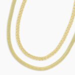 Layered Gold Necklaces for Women - 18K Gold Plated Herringbone Paperclip Chain Pearl Cuban Twist Rope Chain Necklace Waterproof Jewelry Dainty Choker Necklace Gold Jewelry for Women Gifts - Image 7