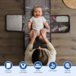 RELEONE Portable Diaper Changing Pad – Waterproof & Foldable Baby Changing Mat with Head Cushion, Travel-Friendly with Storage Pockets, Compact & Easy to Carry for On-The-Go Parents. - Image 7