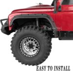 RC 2.2 Beadlock Tires Set 2.2" Wheels and Tires for 1/10 RC Crawler Axia1 SCX10 AMG 6X6 TRX4 Redcat Gen8 Gen7 Pro,Alloy 2.2 RC Rims Rubber Tires,Silver - Image 4