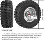 RC 2.2 Beadlock Tires Set 2.2" Wheels and Tires for 1/10 RC Crawler Axia1 SCX10 AMG 6X6 TRX4 Redcat Gen8 Gen7 Pro,Alloy 2.2 RC Rims Rubber Tires,Silver - Image 5