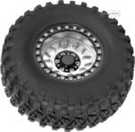 RC 2.2 Beadlock Tires Set 2.2" Wheels and Tires for 1/10 RC Crawler Axia1 SCX10 AMG 6X6 TRX4 Redcat Gen8 Gen7 Pro,Alloy 2.2 RC Rims Rubber Tires,Silver - Image 8