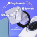 Mommy&Me Pack and Play Mattress Pad (38"x26"x1") with Soft Washable Breathable Cover, Waterproof, CertiPUR-US Certified Foam, Pack&Play Topper - Image 6