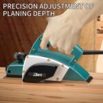 DNTI-3.8 AMP Electric Hand wood Planer depth 0-1 mm16000rpm Hand Planers Woodworking Tool 3-1/4 Inch Hand power Planer Handheld Planer for Wood Chamfer DIY model (2920B) - Image 5