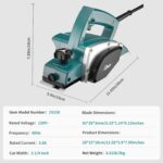 DNTI-3.8 AMP Electric Hand wood Planer depth 0-1 mm16000rpm Hand Planers Woodworking Tool 3-1/4 Inch Hand power Planer Handheld Planer for Wood Chamfer DIY model (2920B) - Image 6